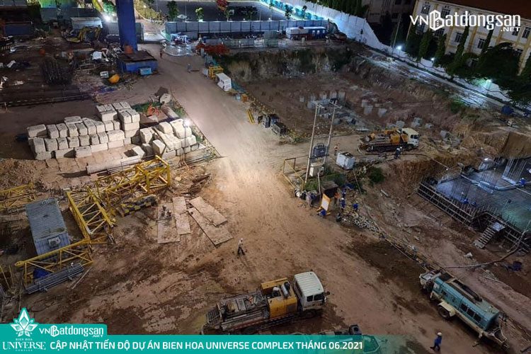 Tiến độ dự &aacute;n Bi&ecirc;n H&ograve;a Universe Complex th&aacute;ng 06/2021