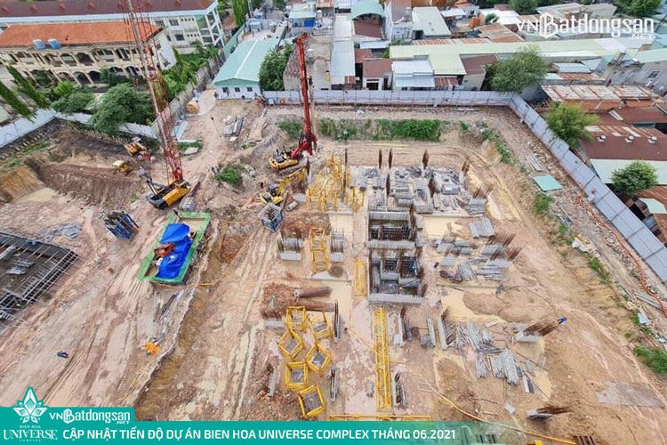 Tiến độ dự &aacute;n Bi&ecirc;n H&ograve;a Universe Complex th&aacute;ng 06/2021