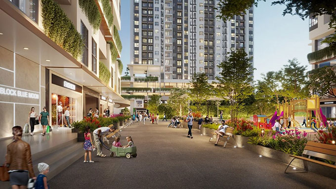 Cư d&acirc;n Moonlight Centre Point c&oacute; thể tiếp cận rất nhiều tiện &iacute;ch nội khu như shophouse, khu vui chơi trẻ em, c&ocirc;ng vi&ecirc;n nội khu&hellip;